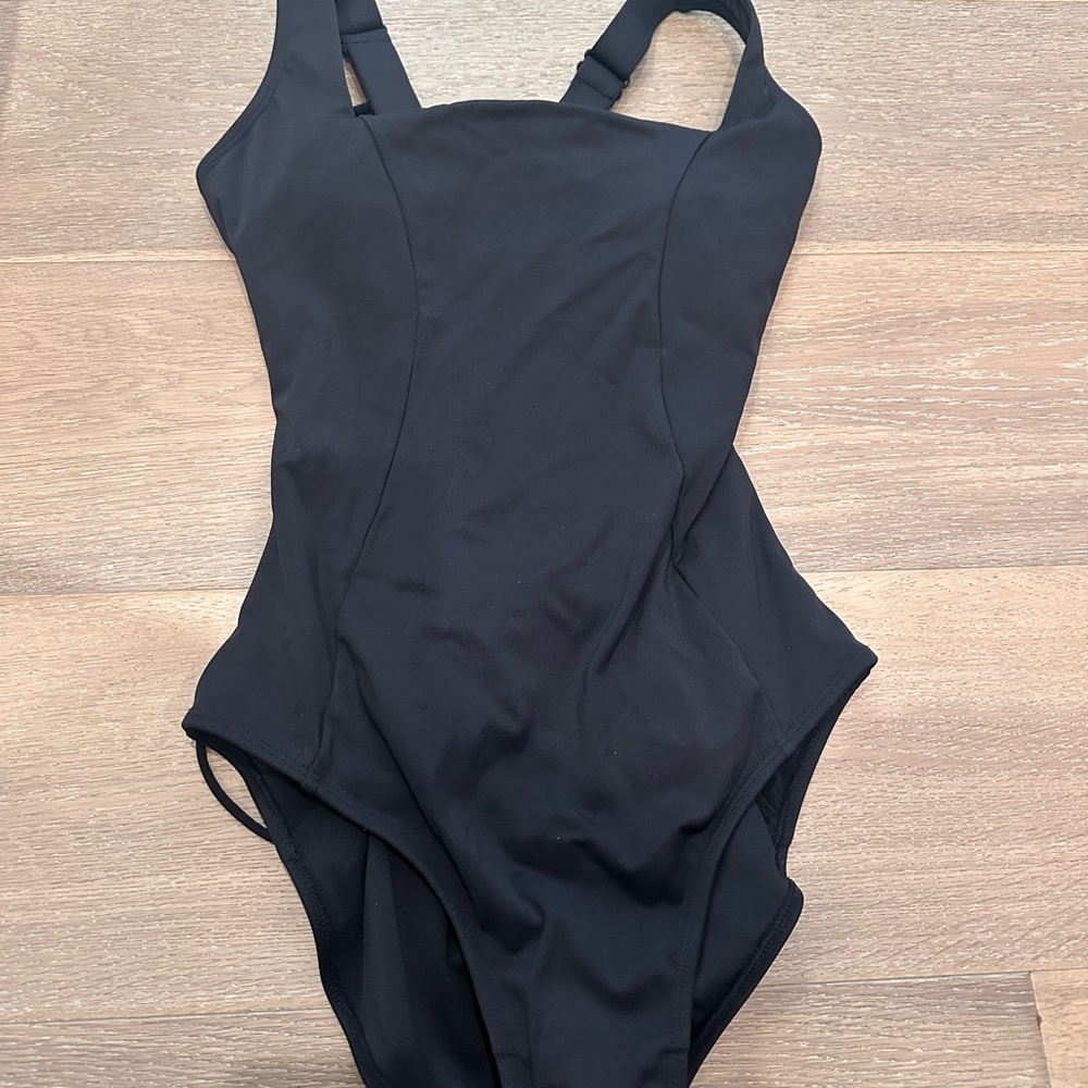TA3 Black Squarey corsetOne-Piece Swimsuit medium